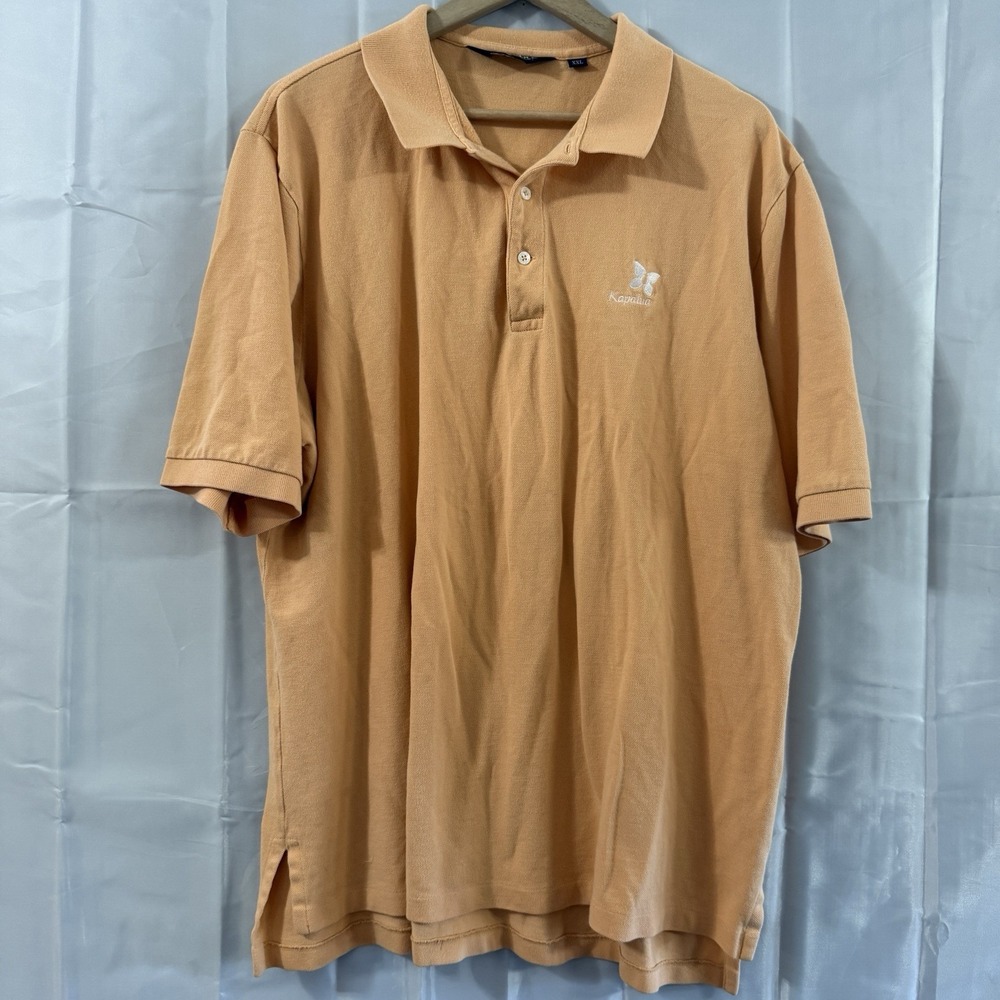 Ralph Lauren Polo Golf Shirt Mens XXL Kapalua Peach Hawaii Knit